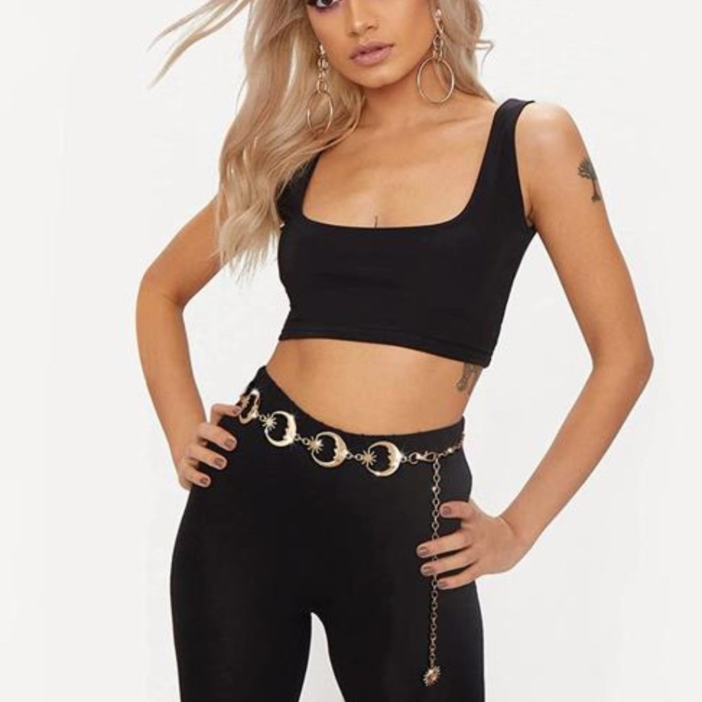 Sparkling Rhinestone Waist Chain Belt for Women